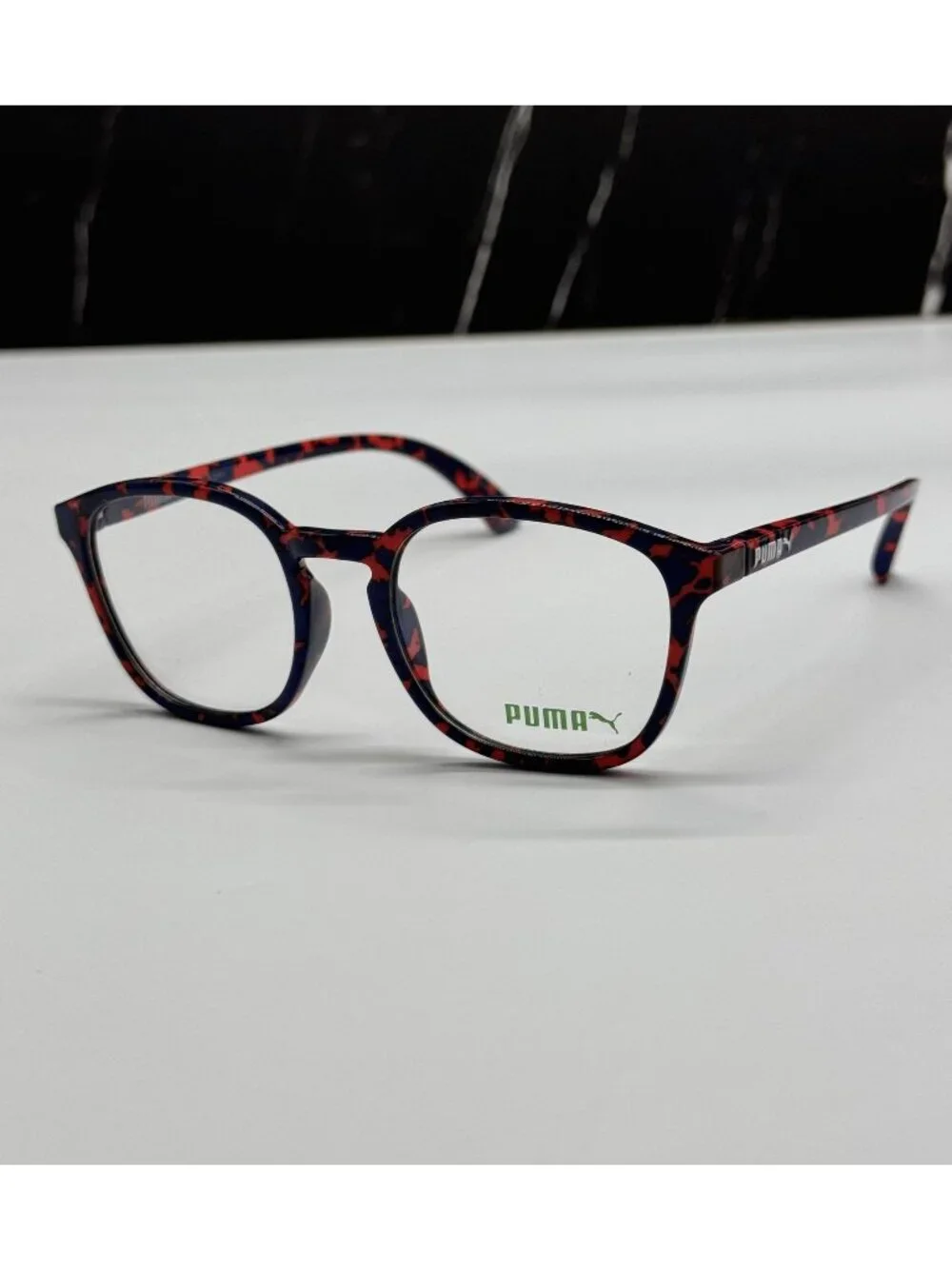 Puma PU0080O 002 Round Blue Red Kids Eyeglasses NEW
